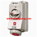 曼奈柯斯 IP67-帶開(kāi)關(guān)，帶DUO-機(jī)械聯(lián)鎖壁裝式插座 5608A